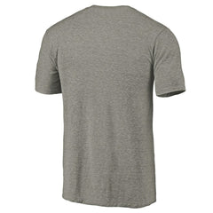 New York Islanders Distressed Team Logo Tri-Blend T-Shirt - Ash - NHL