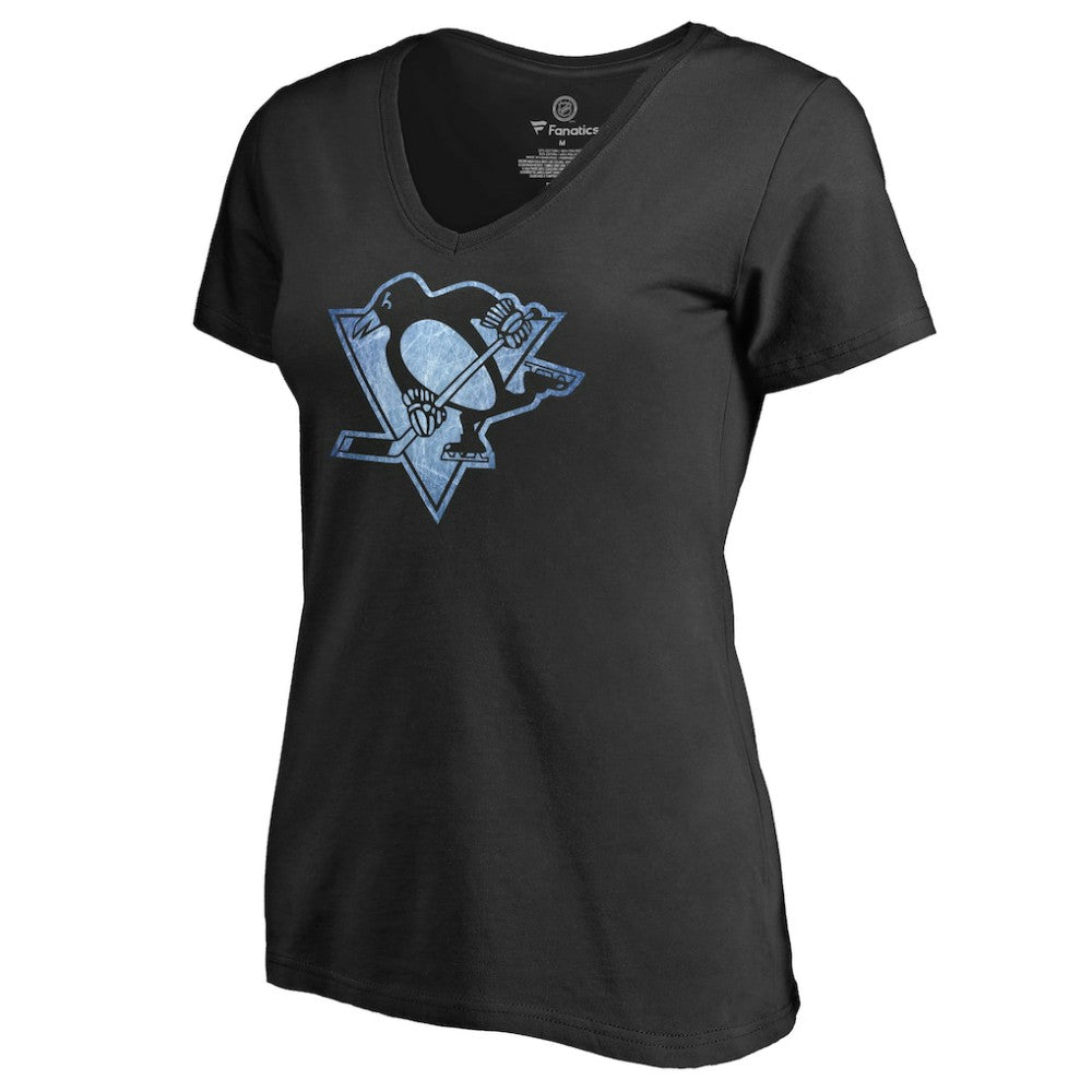 Pittsburgh Penguins Women's Pond Hockey T-Shirt - Black - NHL