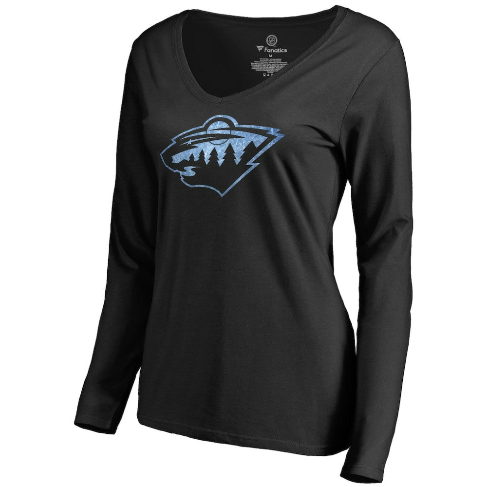 Minnesota Wild Women's Pond Hockey Long Sleeve T-Shirt - Black - NHL