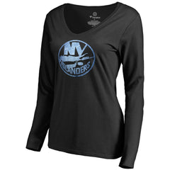 New York Islanders Women's Pond Hockey Long Sleeve T-Shirt - Black - NHL