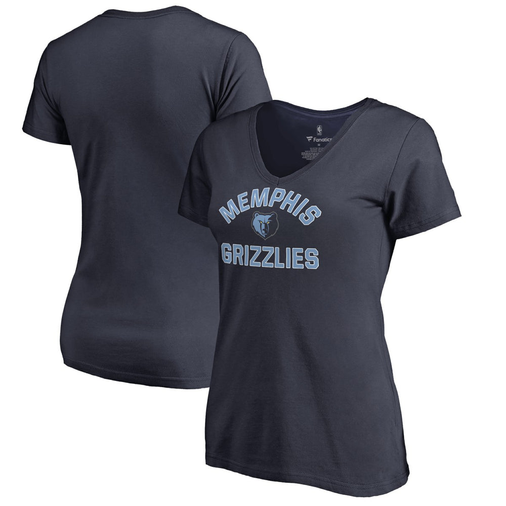 Memphis Grizzlies Women's Overtime V-Neck T-Shirt Navy - NBA