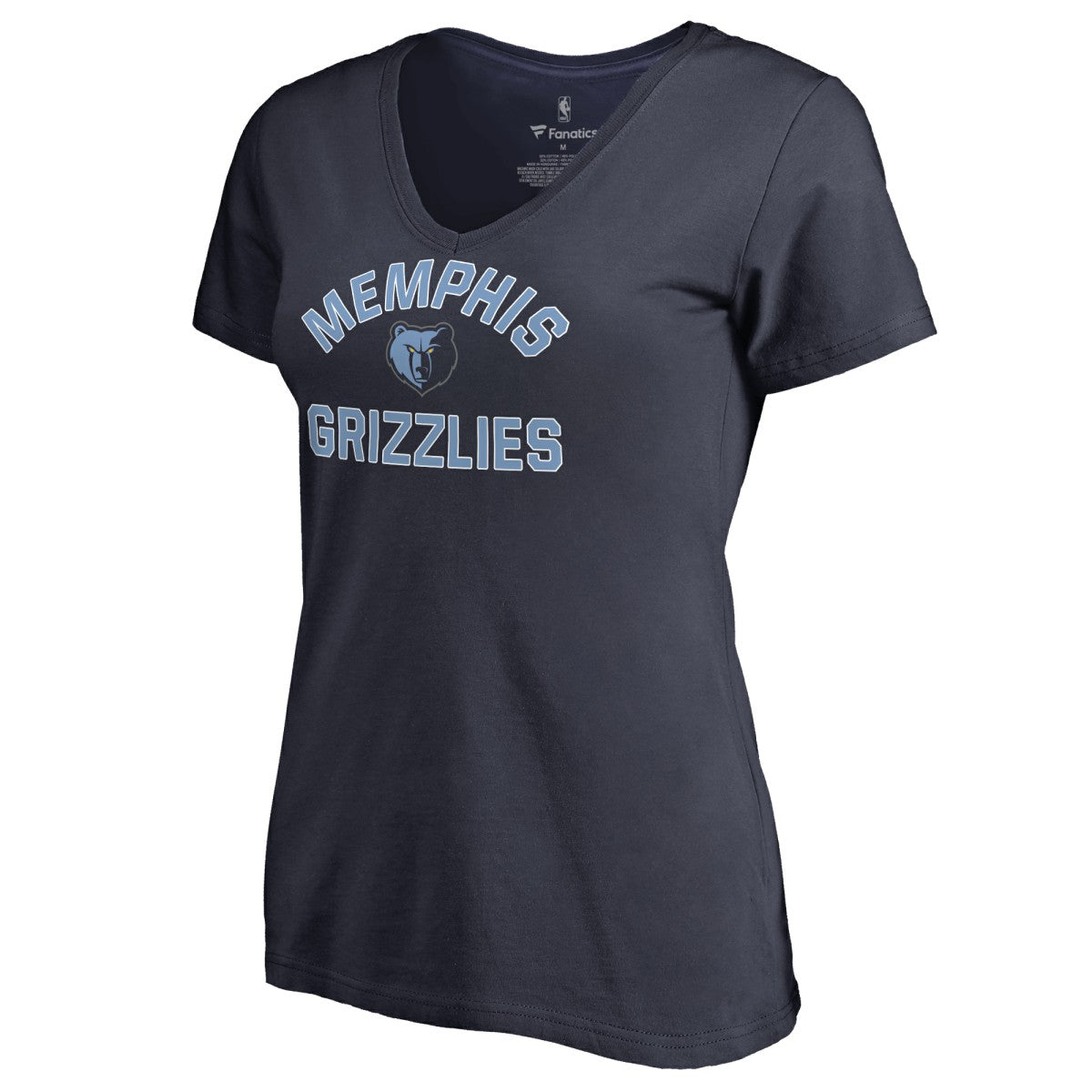 Memphis Grizzlies Women's Overtime V-Neck T-Shirt Navy - NBA