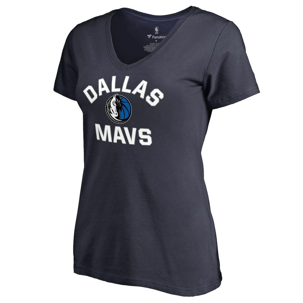 Dallas Mavericks Women's Overtime V-Neck T-Shirt Navy - NBA