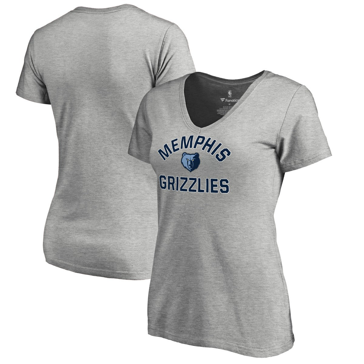 Memphis Grizzlies Women's Overtime V-Neck T-Shirt Heather Gray - NBA