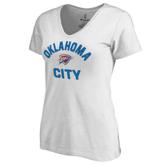Oklahoma City Thunder Women's Overtime V-Neck T-Shirt White - NBA
