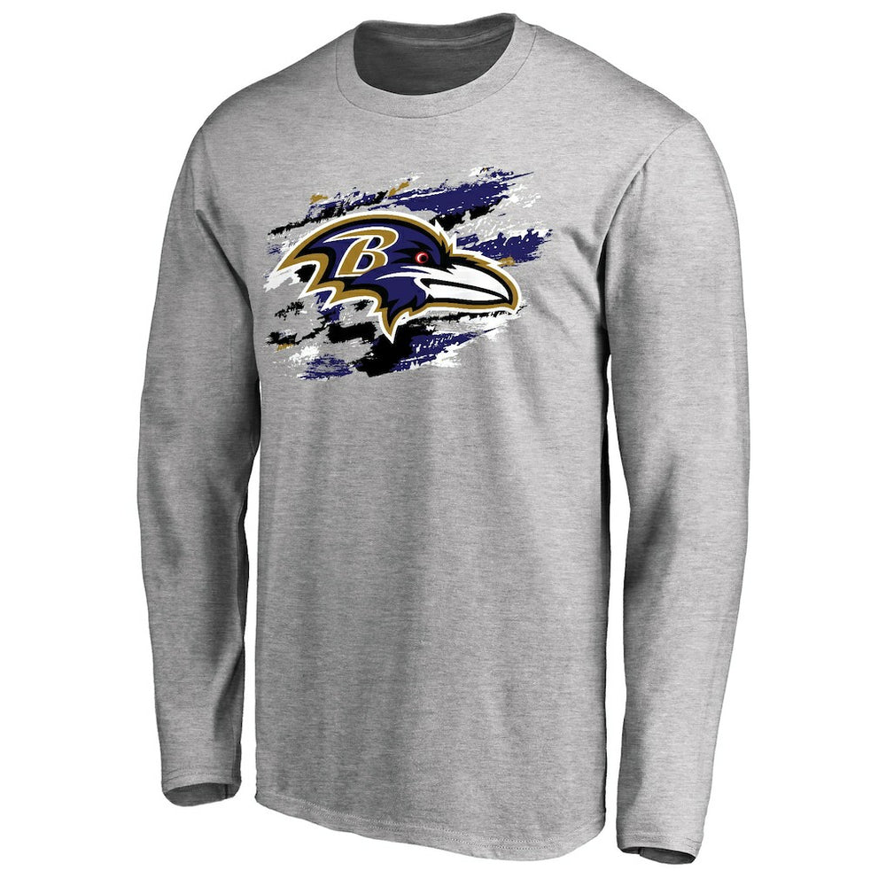 Baltimore Ravens True Colors Long Sleeve T-Shirt Ash | NFL