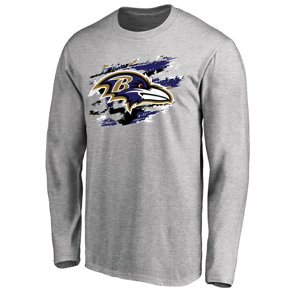 Baltimore Ravens True Colors Long Sleeve T-Shirt Ash | NFL
