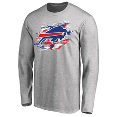 Buffalo Bills True Colors Long Sleeve T-Shirt Ash | NFL