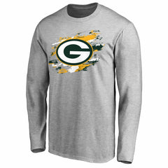 Green Bay Packers True Colors Long Sleeve T-Shirt Ash | NFL