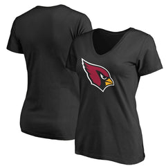 Arizona Cardinals Women's Primary Team Logo V-Neck T-Shirt Black | NFL