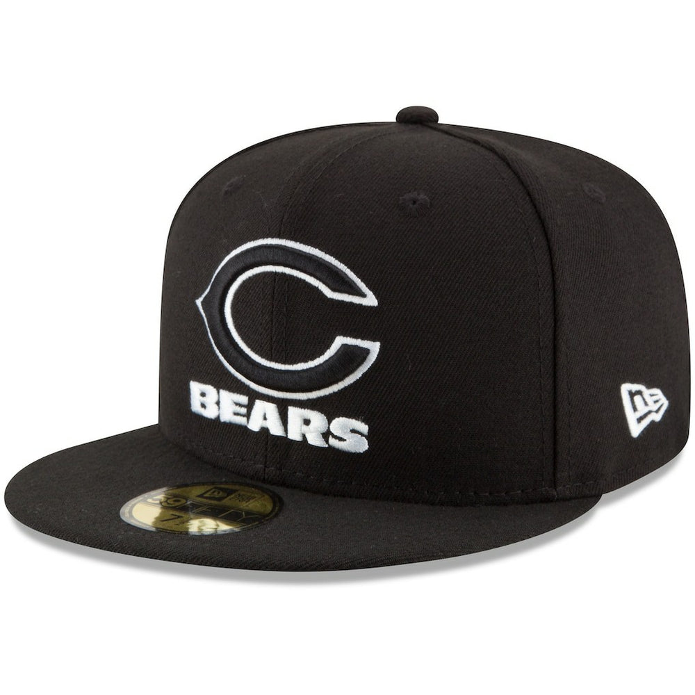 Chicago Bears New Era B-Dub 59FIFTY Fitted Hat Black | NFL