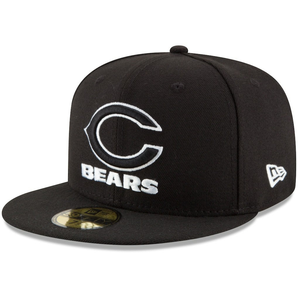 Chicago Bears New Era B-Dub 59FIFTY Fitted Hat Black | NFL