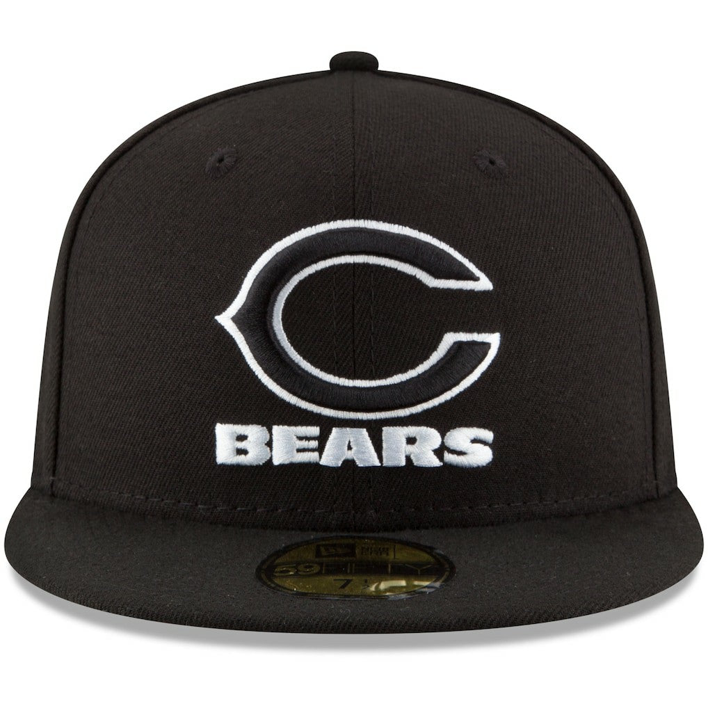 Chicago Bears New Era B-Dub 59FIFTY Fitted Hat Black | NFL