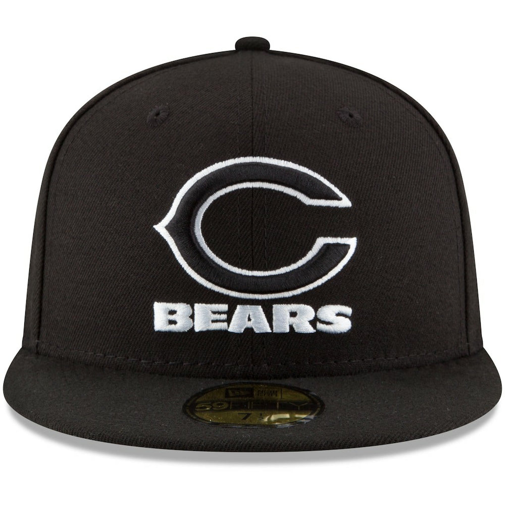 Chicago Bears New Era B-Dub 59FIFTY Fitted Hat Black | NFL