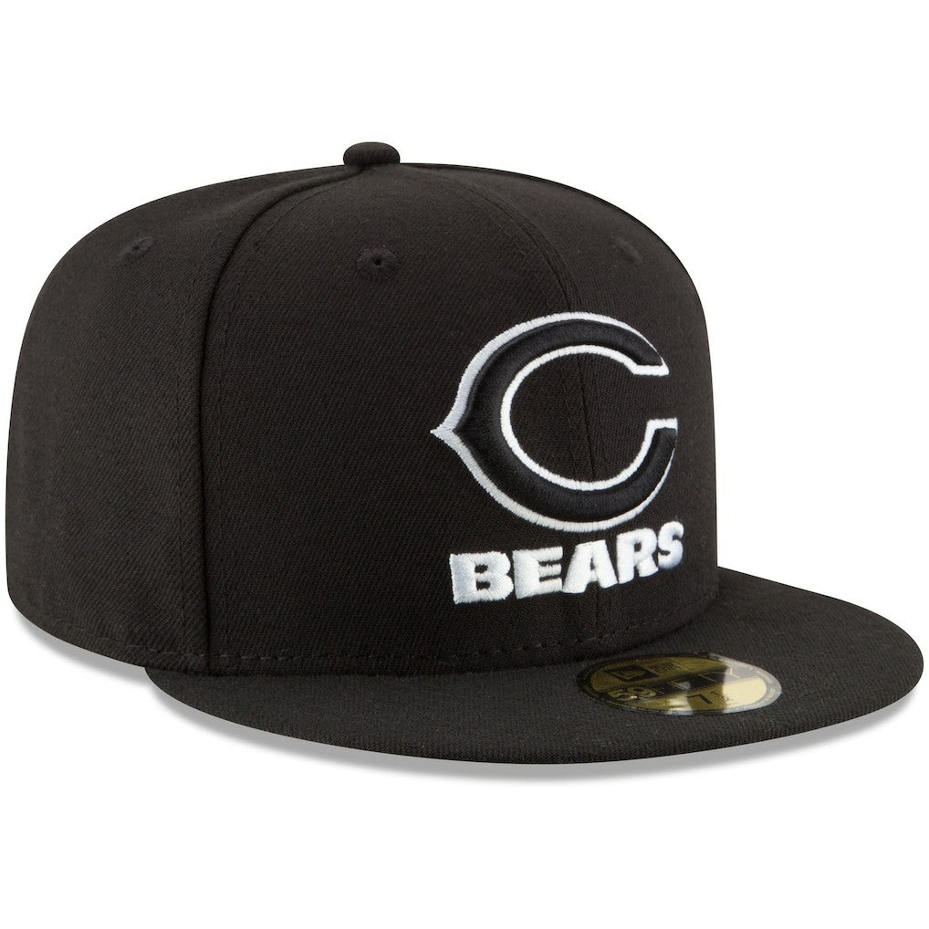 Chicago Bears New Era B-Dub 59FIFTY Fitted Hat Black | NFL