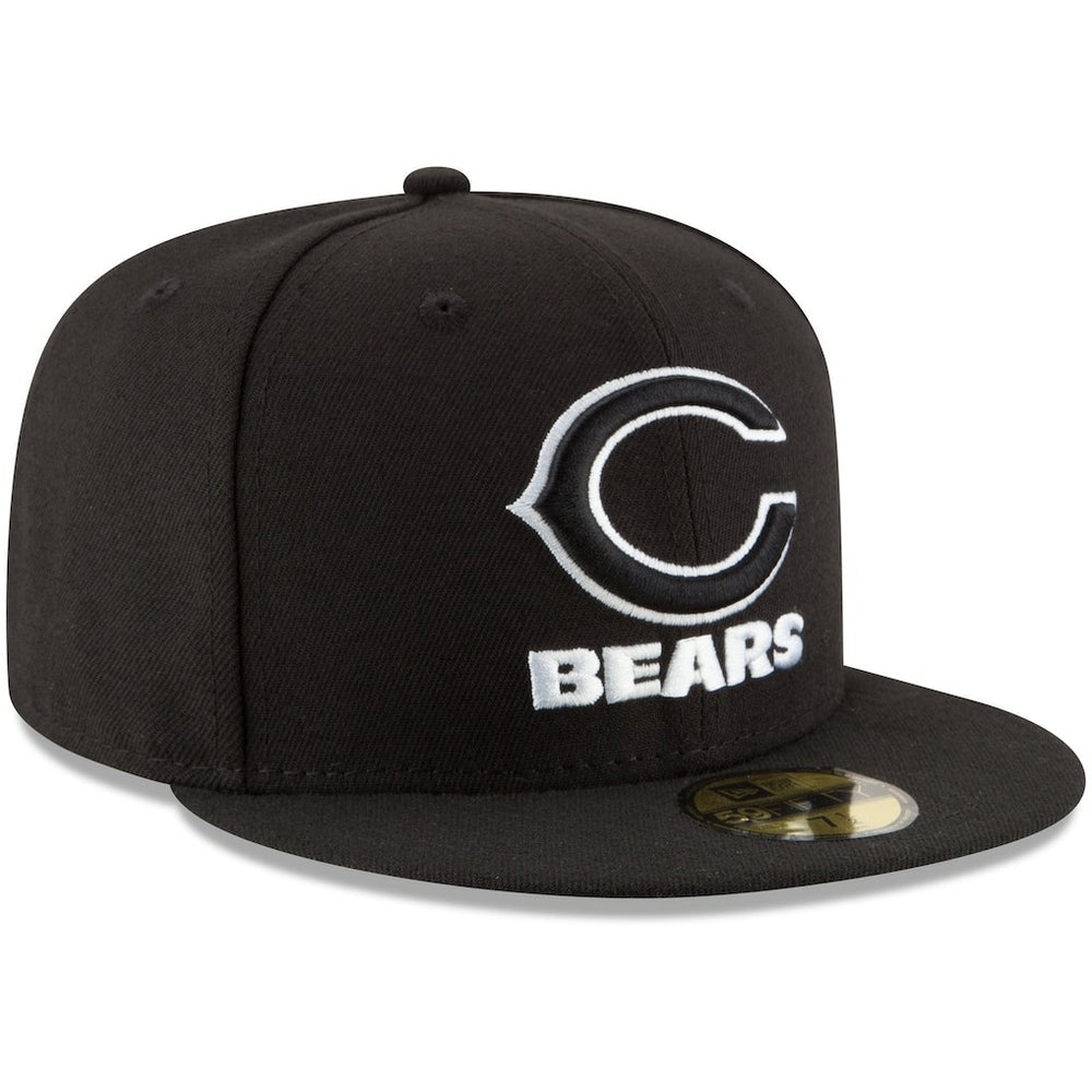 Chicago Bears New Era B-Dub 59FIFTY Fitted Hat Black | NFL