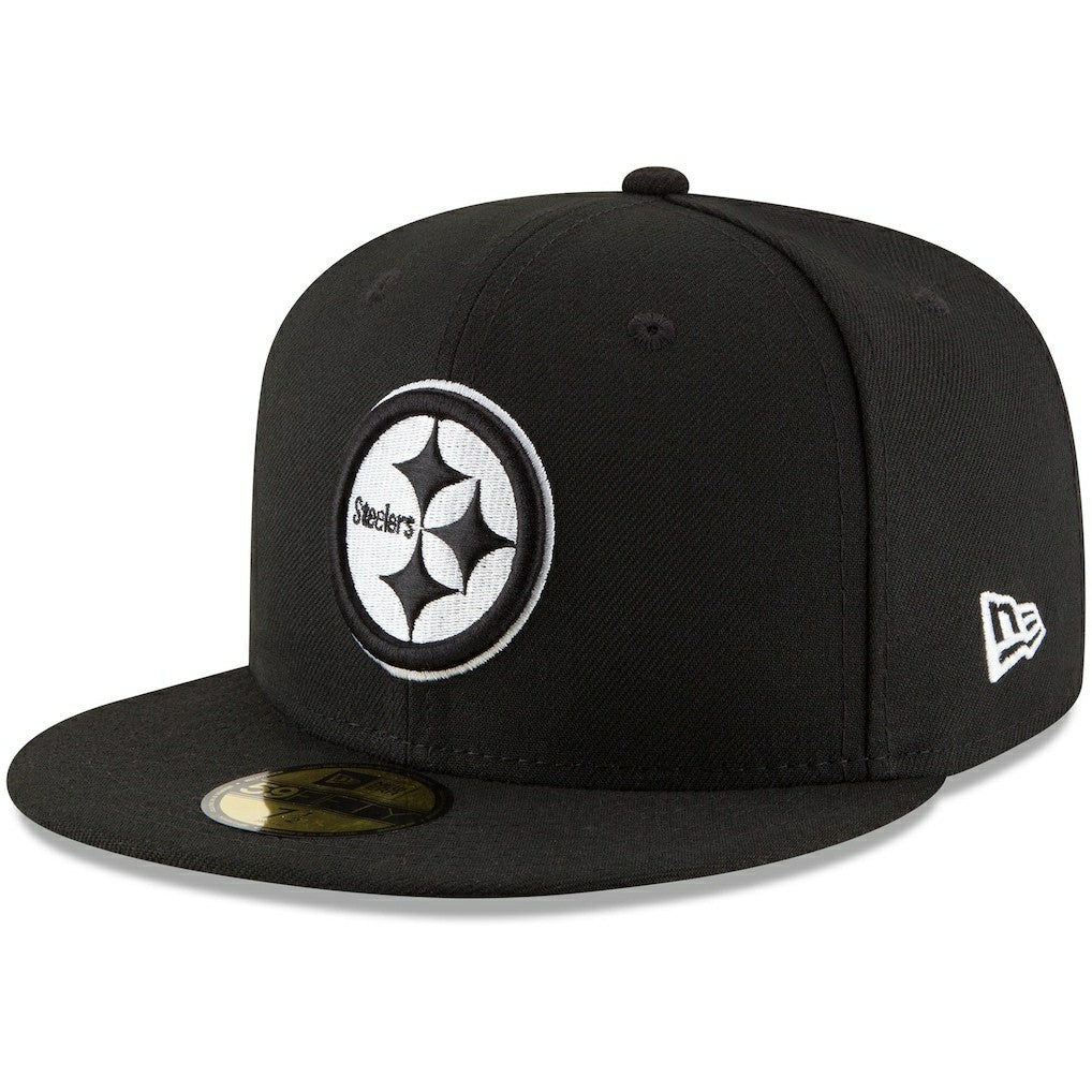 Pittsburgh Steelers New Era B-Dub 59FIFTY Fitted Hat Black | NFL