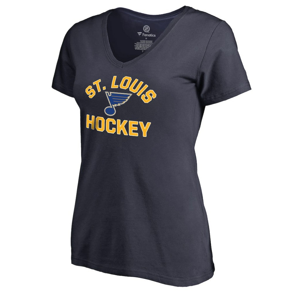 St. Louis Blues Women's Overtime V-Neck T-Shirt - Navy - NHL