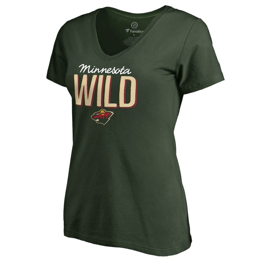 Minnesota Wild Women's Nostalgia T-Shirt - Green - NHL