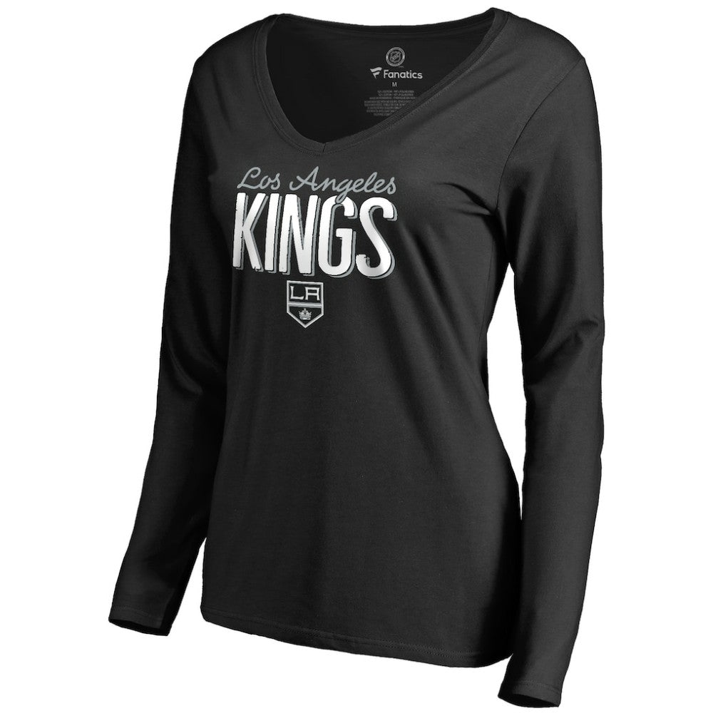 Los Angeles Kings Women's Nostalgia Long Sleeve T-Shirt - Black - NHL