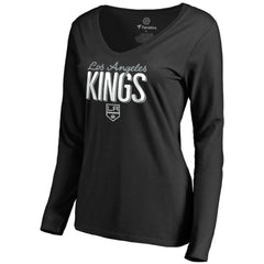 Los Angeles Kings Women's Nostalgia Long Sleeve T-Shirt - Black - NHL