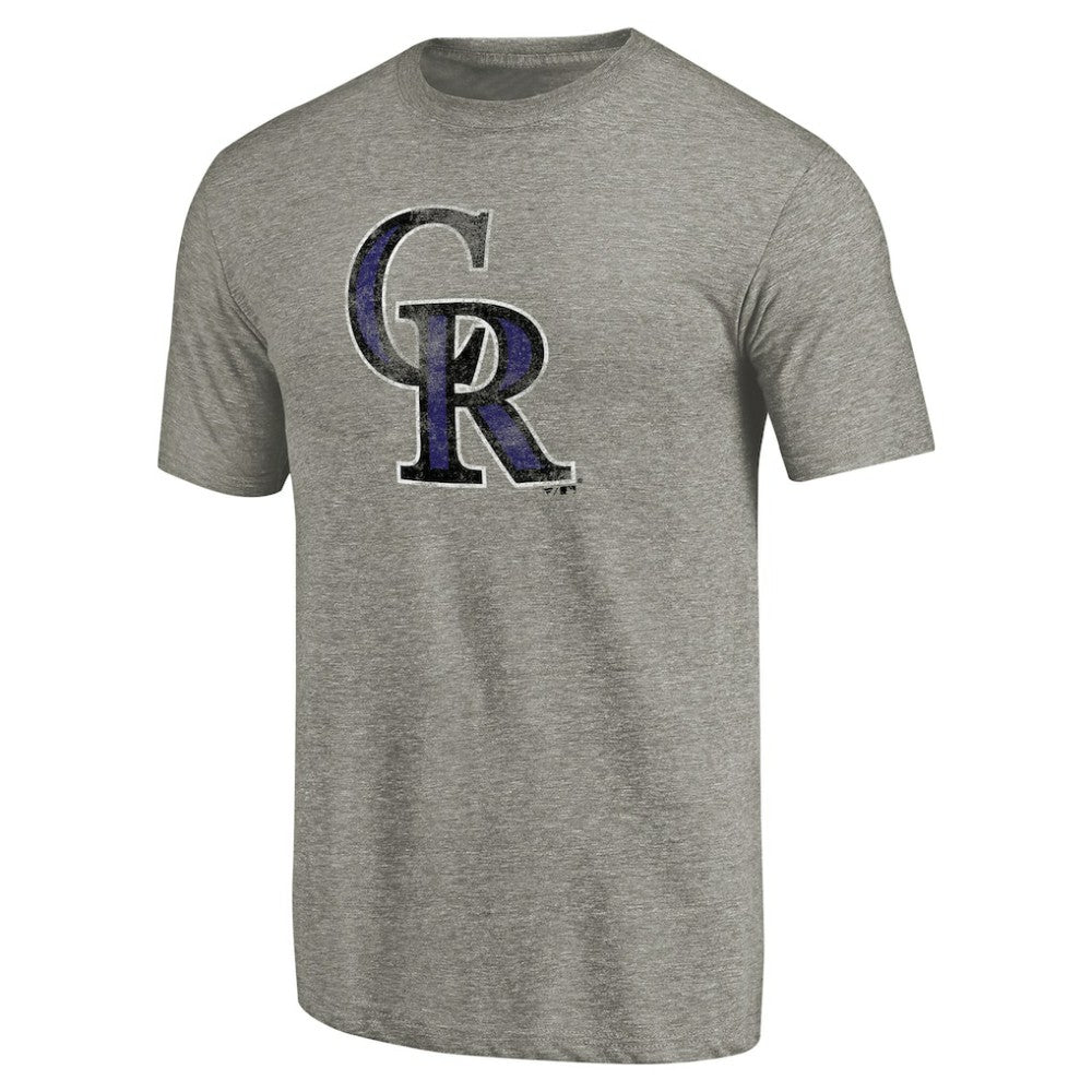 Colorado Rockies Distressed Team Tri-Blend T-Shirt - MLB