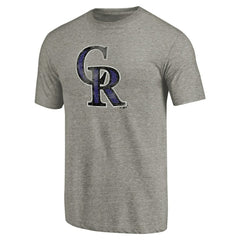 Colorado Rockies Distressed Team Tri-Blend T-Shirt - MLB