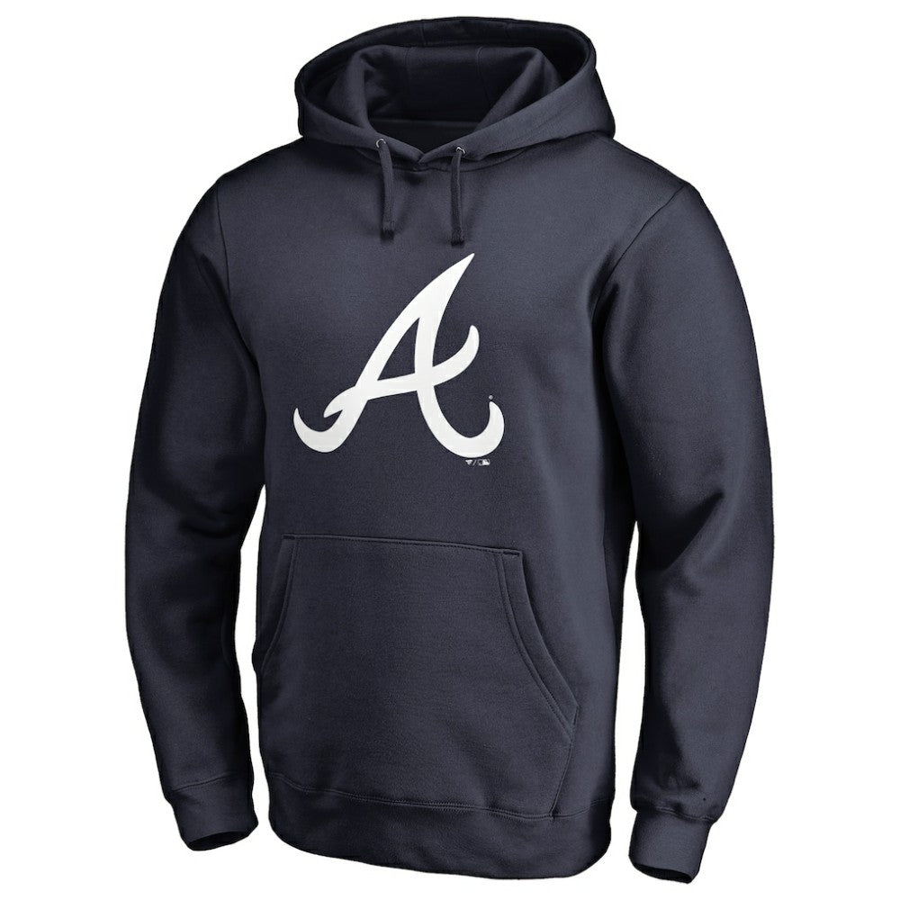 Atlanta Braves Official Logo Fitted Pullover Hoodie - MLB
