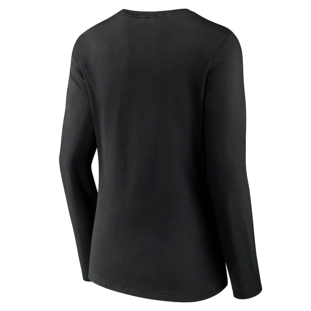 Baltimore Orioles Women's Team Color Primary Logo V-Neck Long Sleeve T-Shirt - MLB