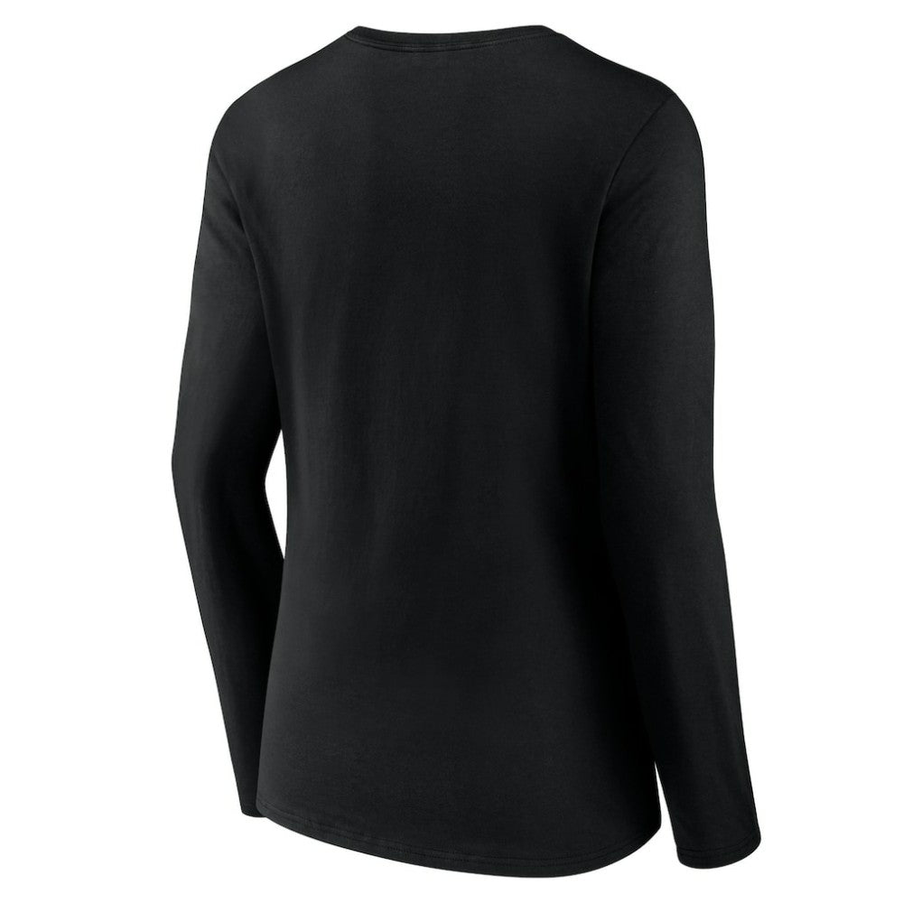 Pittsburgh Pirates Women's Team Color Primary Logo V-Neck Long Sleeve T-Shirt - MLB