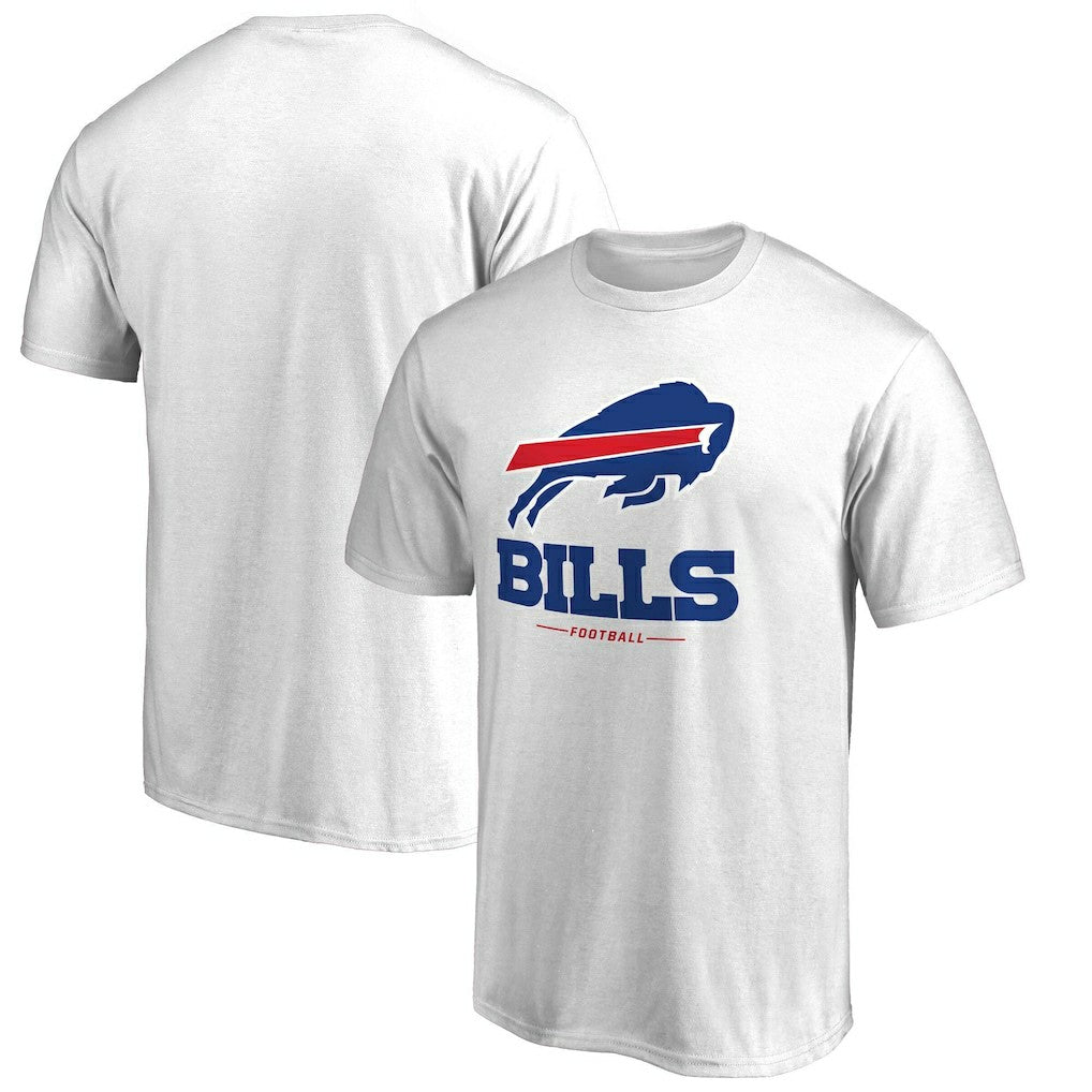 Buffalo Bills Team Lockup 2 T-Shirt White | NFL