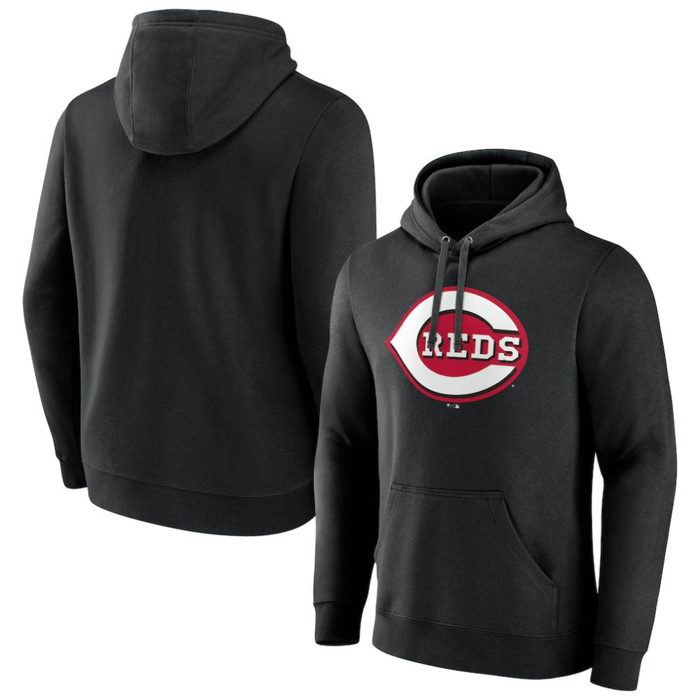 Cincinnati Reds Official Logo Fitted Pullover Hoodie - MLB