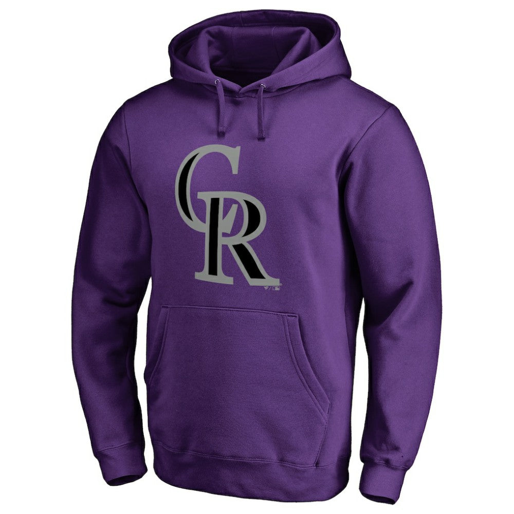 Colorado Rockies Official Logo Fitted Pullover Hoodie - MLB