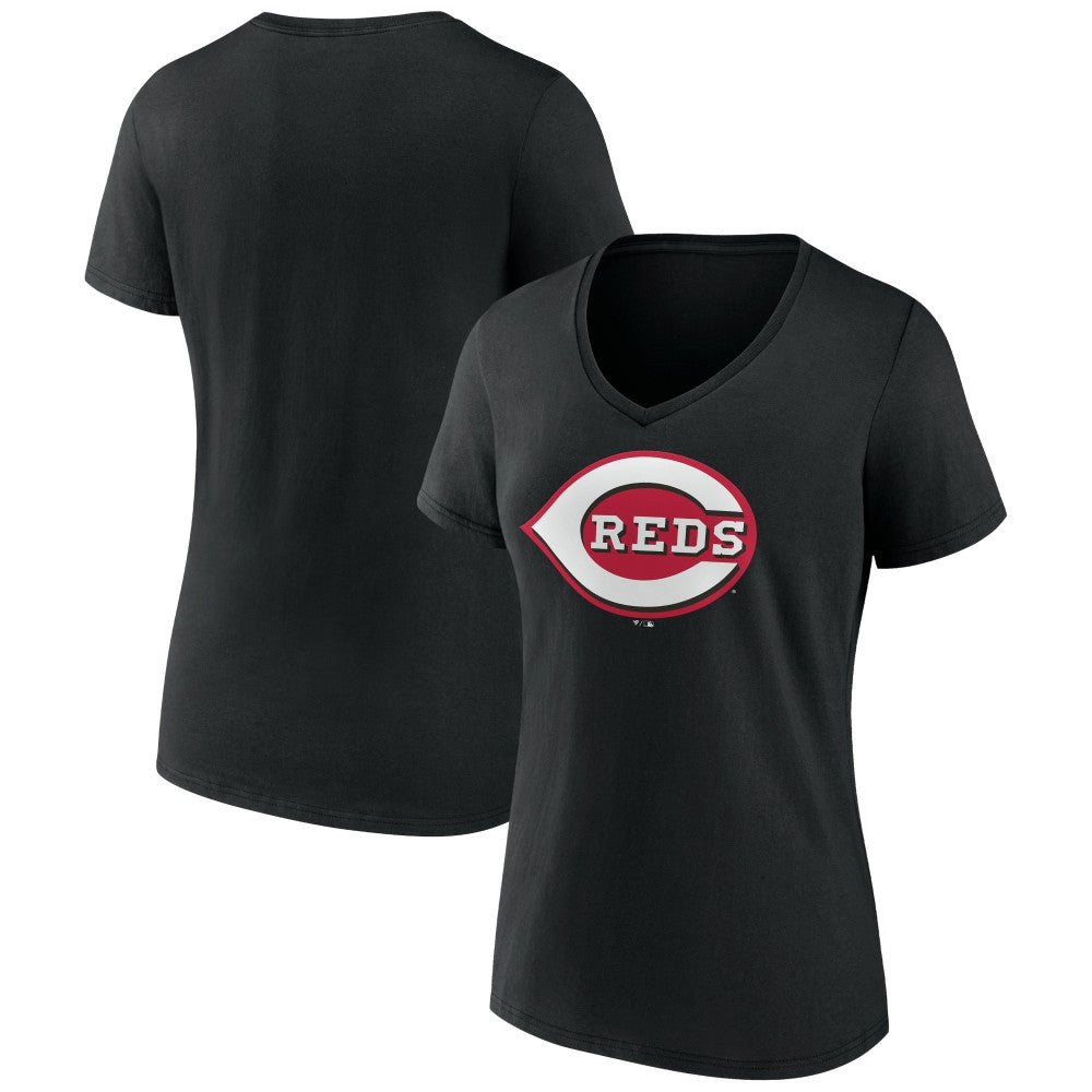 Cincinnati Reds Women's Secondary Color Primary Logo T-Shirt - MLB