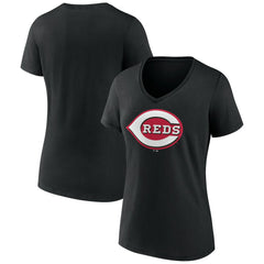 Cincinnati Reds Women's Secondary Color Primary Logo T-Shirt - MLB