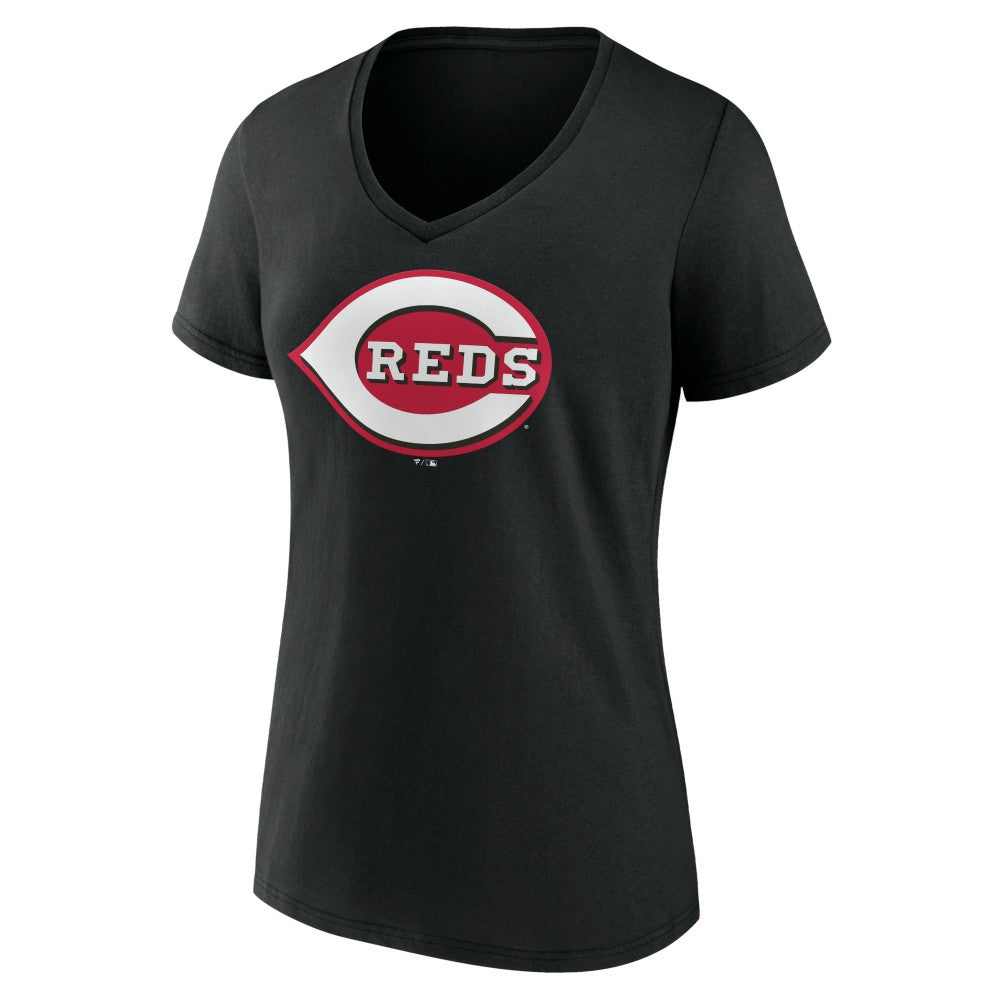 Cincinnati Reds Women's Secondary Color Primary Logo T-Shirt - MLB