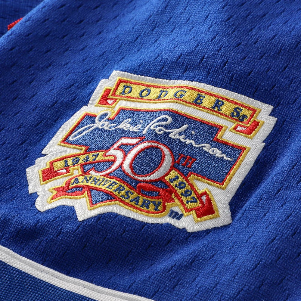 Mike Piazza Los Angeles Dodgers Mitchell & Ness Cooperstown Collection Mesh Batting Practice Button-Up Jersey - MLB