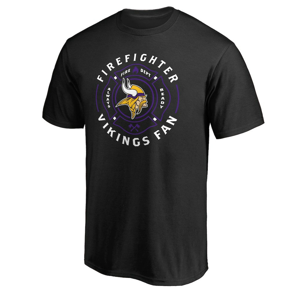 Minnesota Vikings Black Firefighter T-Shirt | NFL
