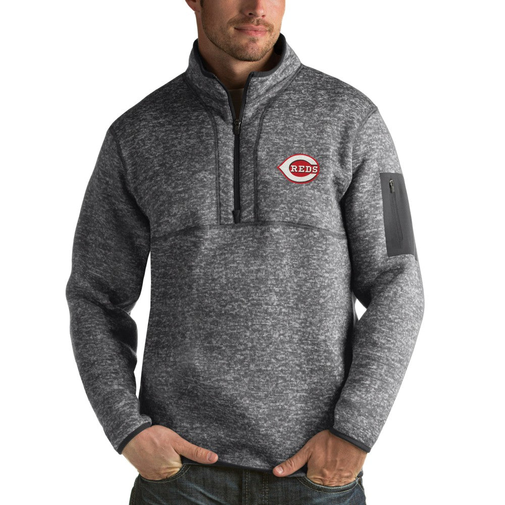 Cincinnati Reds Antigua Fortune Half-Zip Sweater - MLB
