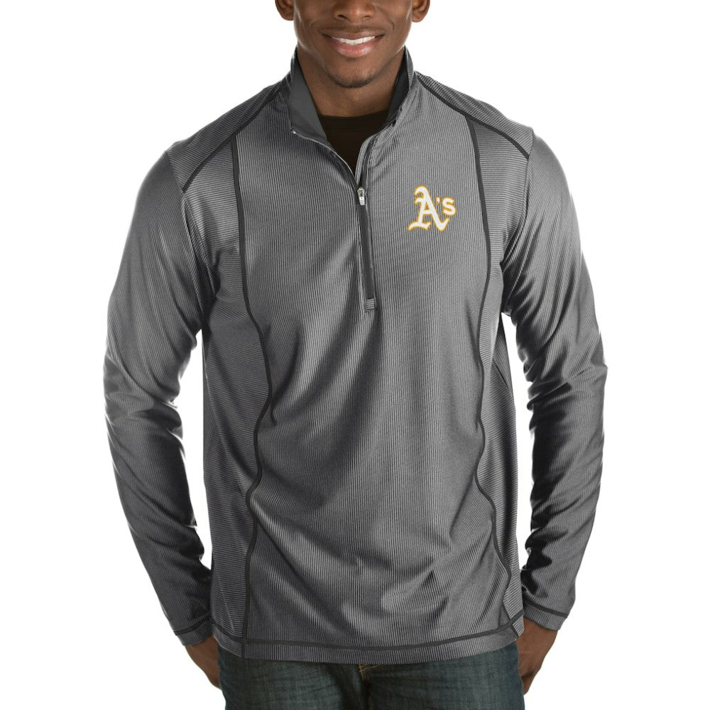 Athletics Antigua Tempo Half-Zip Pullover Jacket - MLB