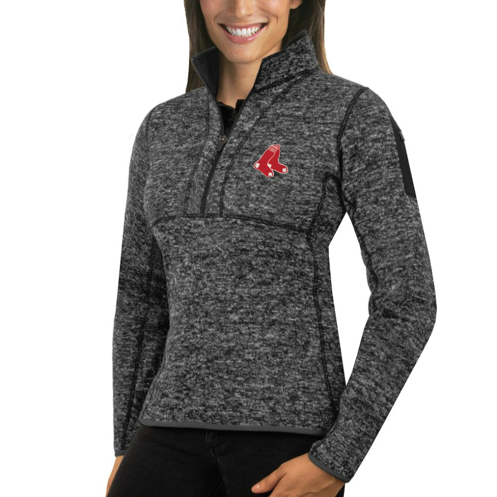 Boston Red Sox Antigua Women's Fortune Half-Zip Pullover Sweater - MLB