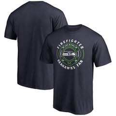 Seattle Seahawks Firefighter T-Shirt Navy | NFL