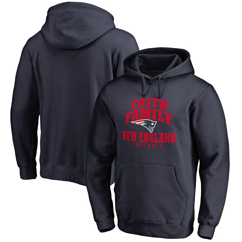 New England Patriots Faith Family Pullover Hoodie Navy | NFL