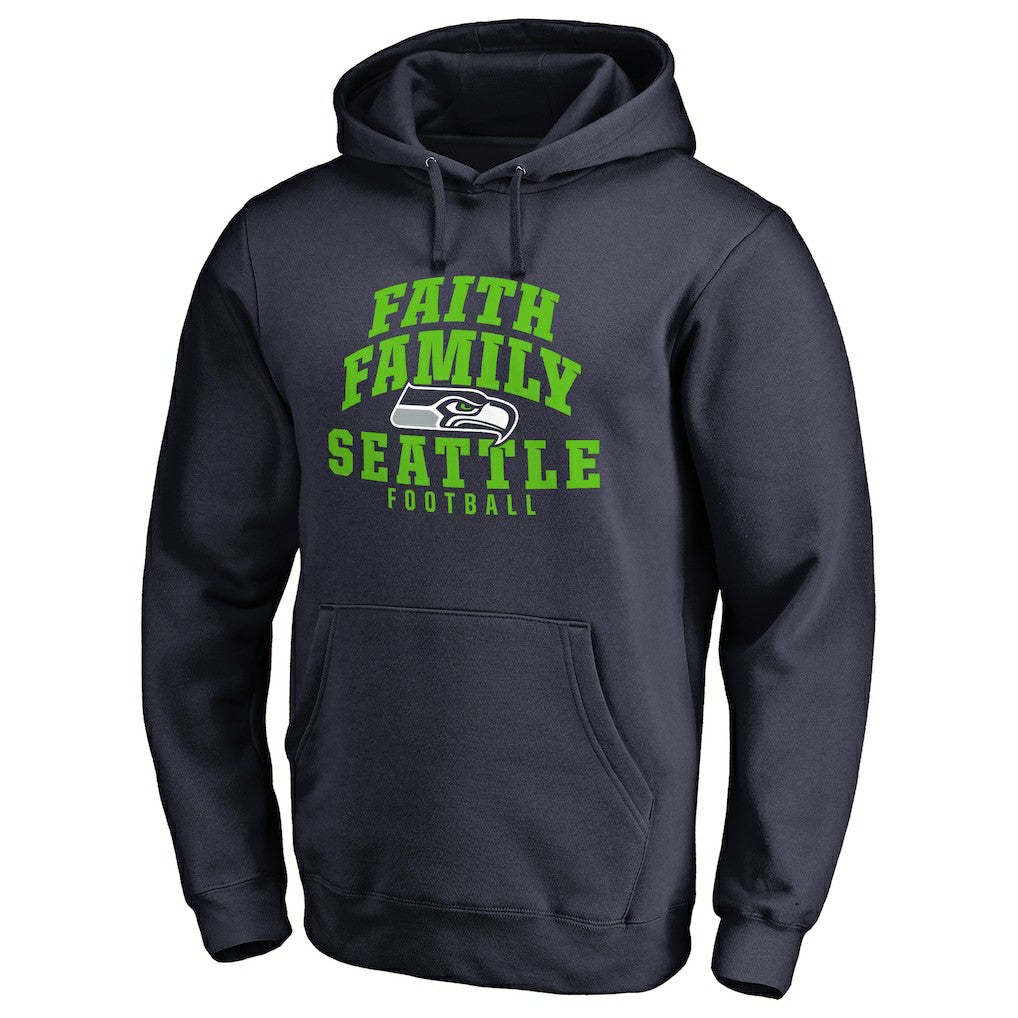 Seattle Seahawks Faith Family Pullover Hoodie Navy | NFL