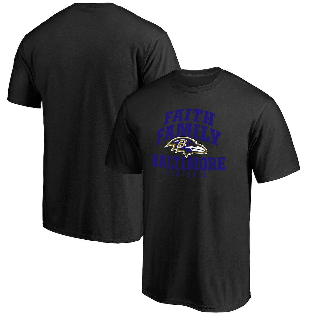 Baltimore Ravens Faith Family T-Shirt Black | NFL