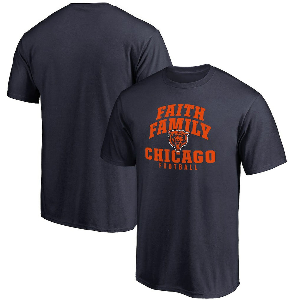 Chicago Bears Faith Family T-Shirt Navy | NFL
