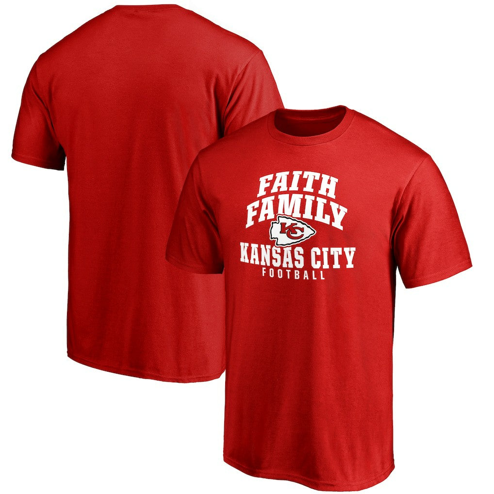 Kansas City Chiefs Faith Family T-Shirt Red | NFL