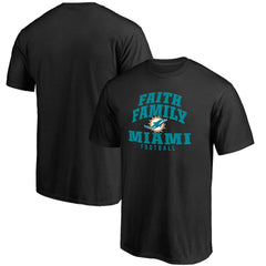 Miami Dolphins Faith Family T-Shirt Black | NFL