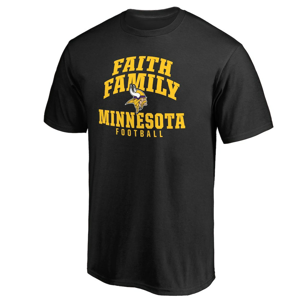 Minnesota Vikings Faith Family T-Shirt Black | NFL