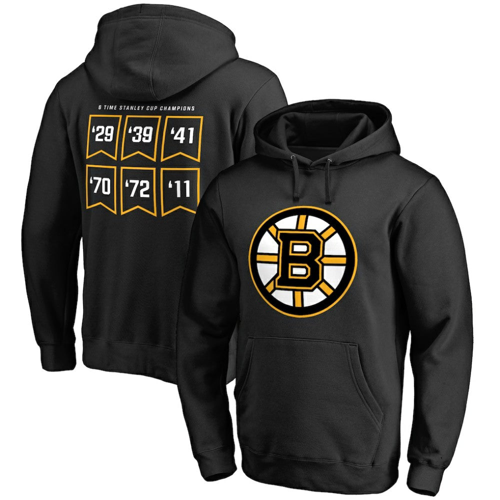 Boston Bruins Raise the Banner Pullover Hoodie - Black - NHL